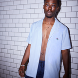 Bang bowler shirt blue/white small striped