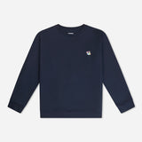 Teddy premium sweatshirt mørkeblå til mænd. Tonsure sweatshirt til mænd.