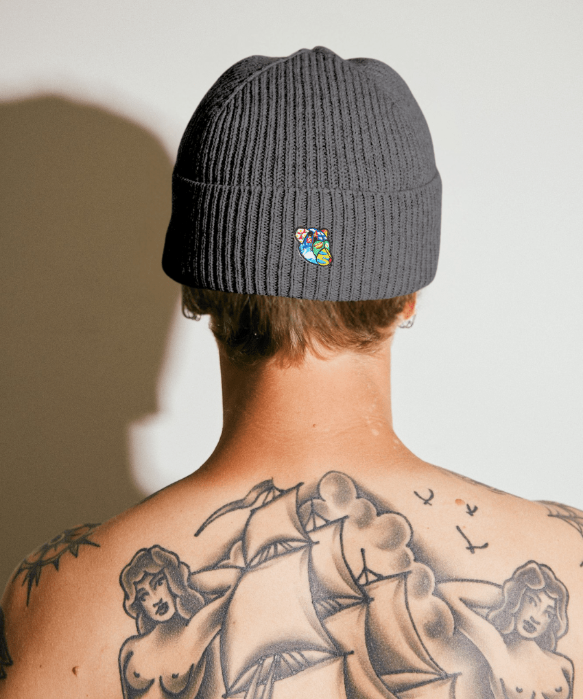 Boss beanie grey Copenhagen Teddy - Tonsure