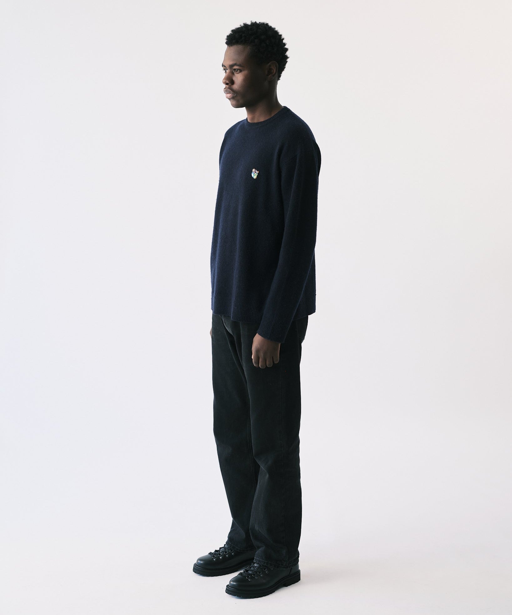 Philip knit crewneck navy - Tonsure