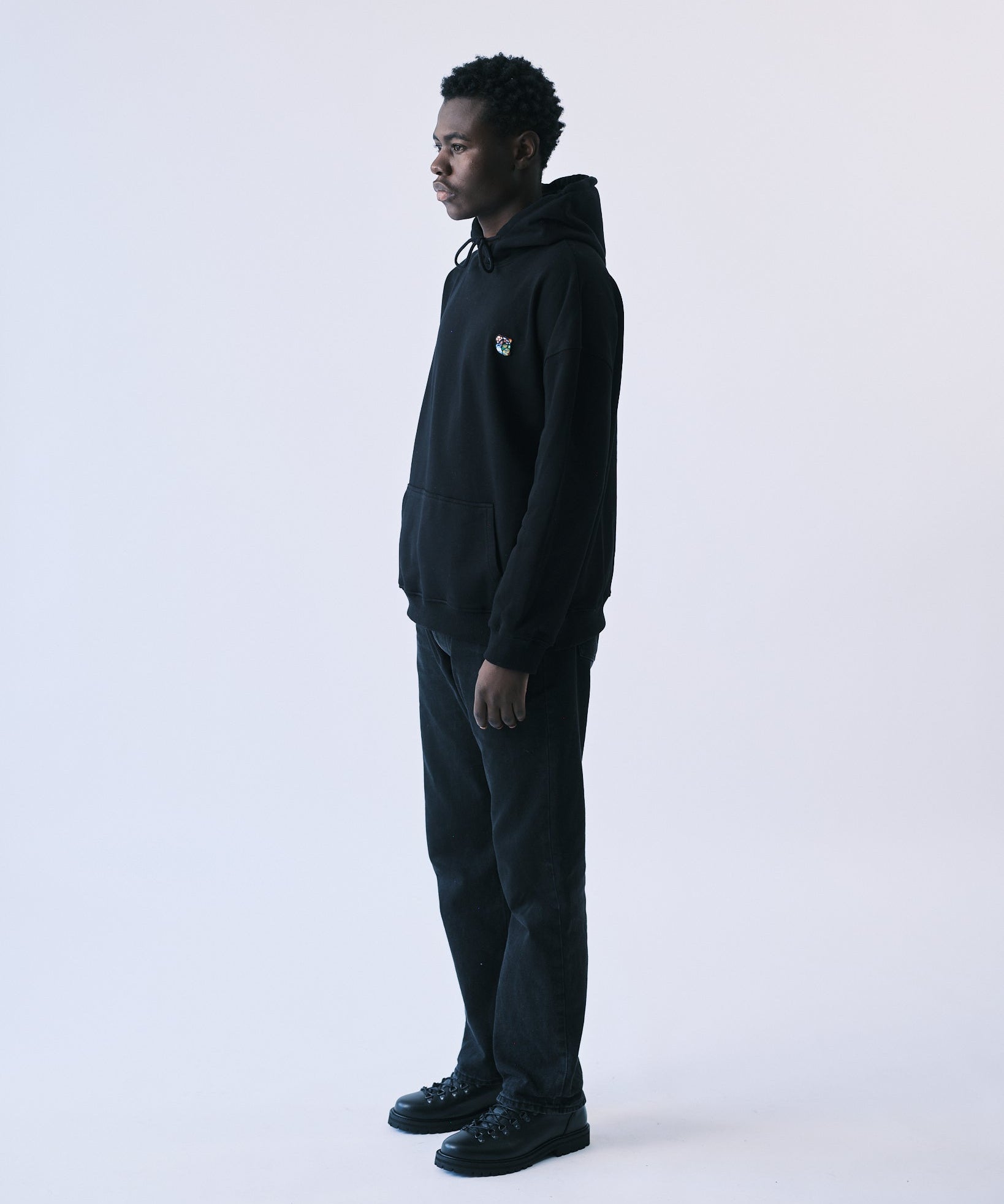 Teddy premium hoodie black - Tonsure