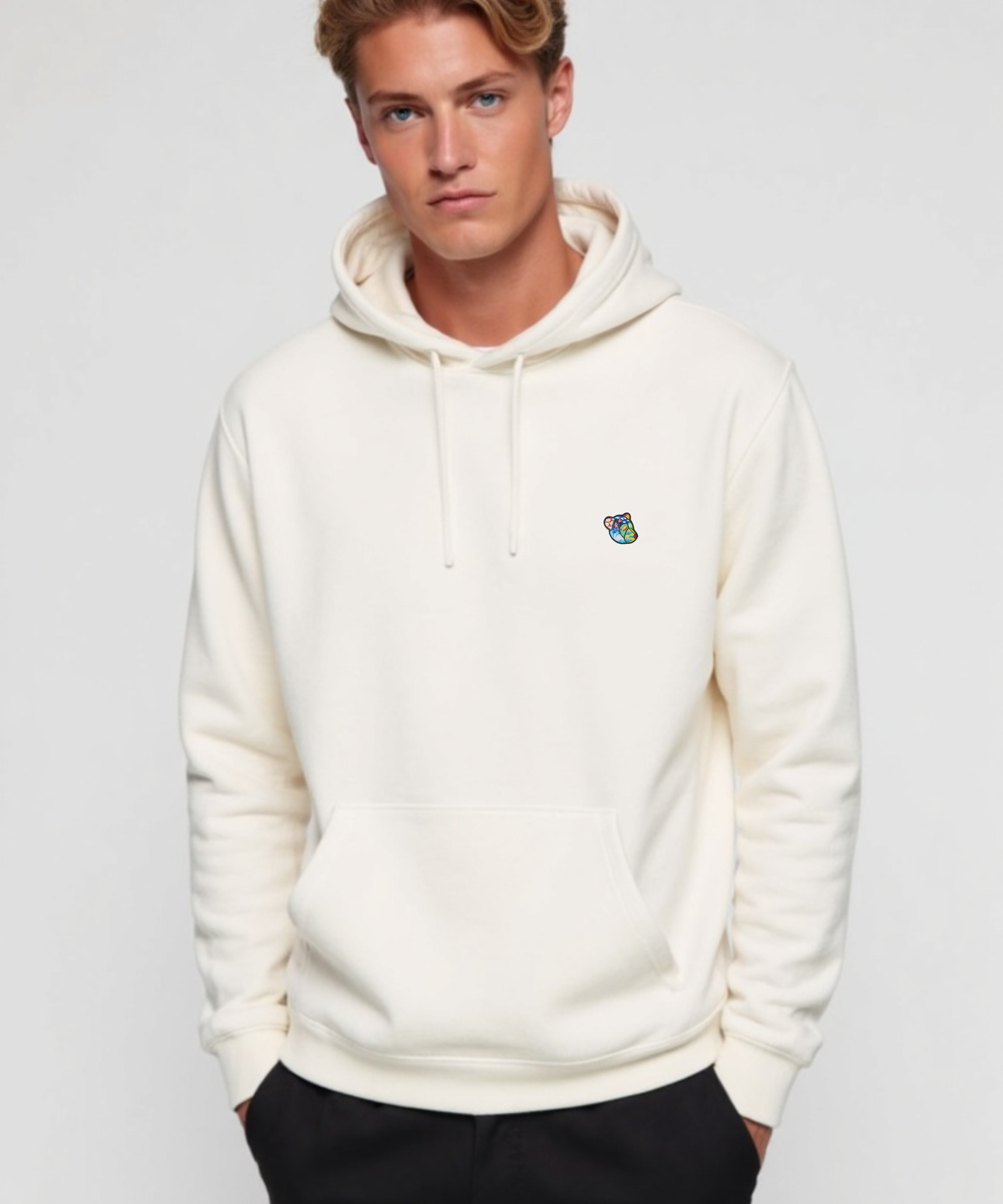 Teddy premium hoodie off white til mænd fra tonsure 