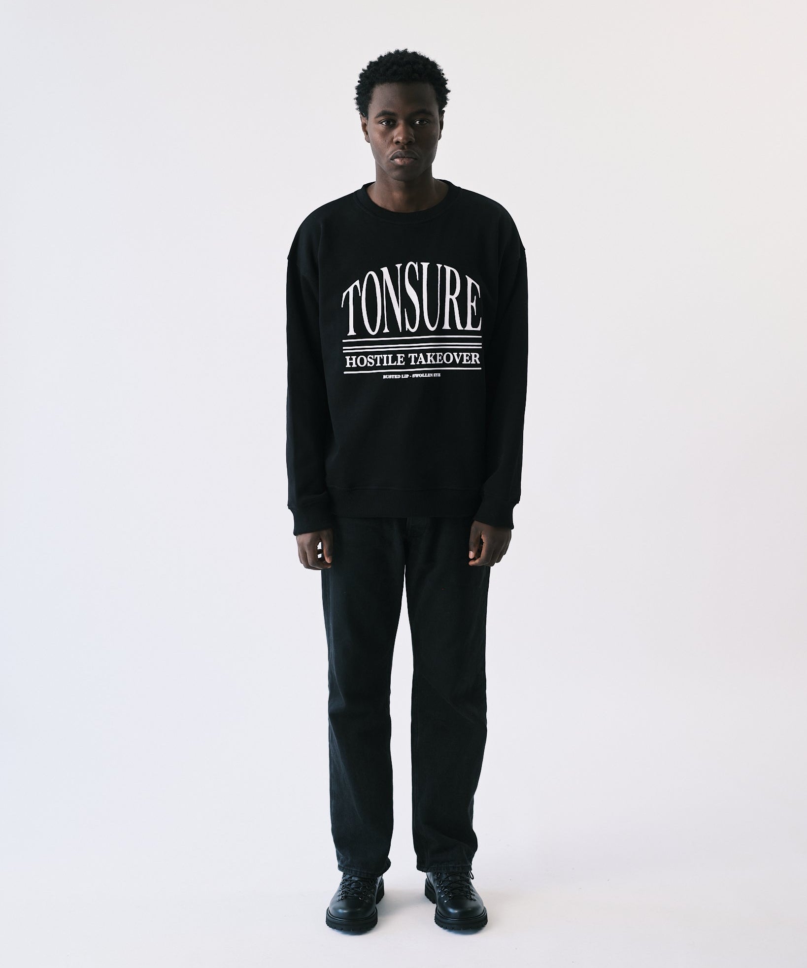 Tonsure sweatshirt black - Tonsure